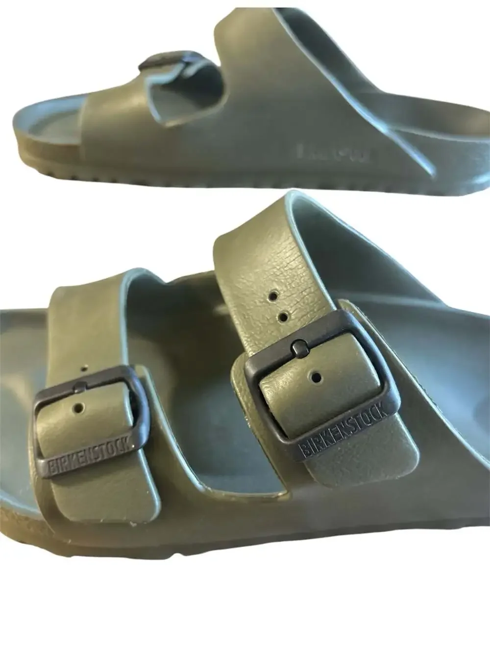 Birkenstock Arizona Essentials EVA Slide Sandals in Khaki